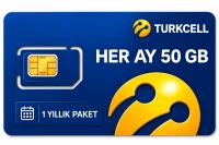 TURKCELL M2M DATA SİM HAT 50GB AYLIK  12 AYLIK DATA HATTI  - 1